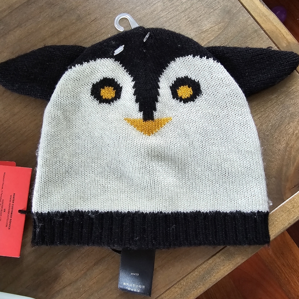 HUNTER kids penguin beanie sz S